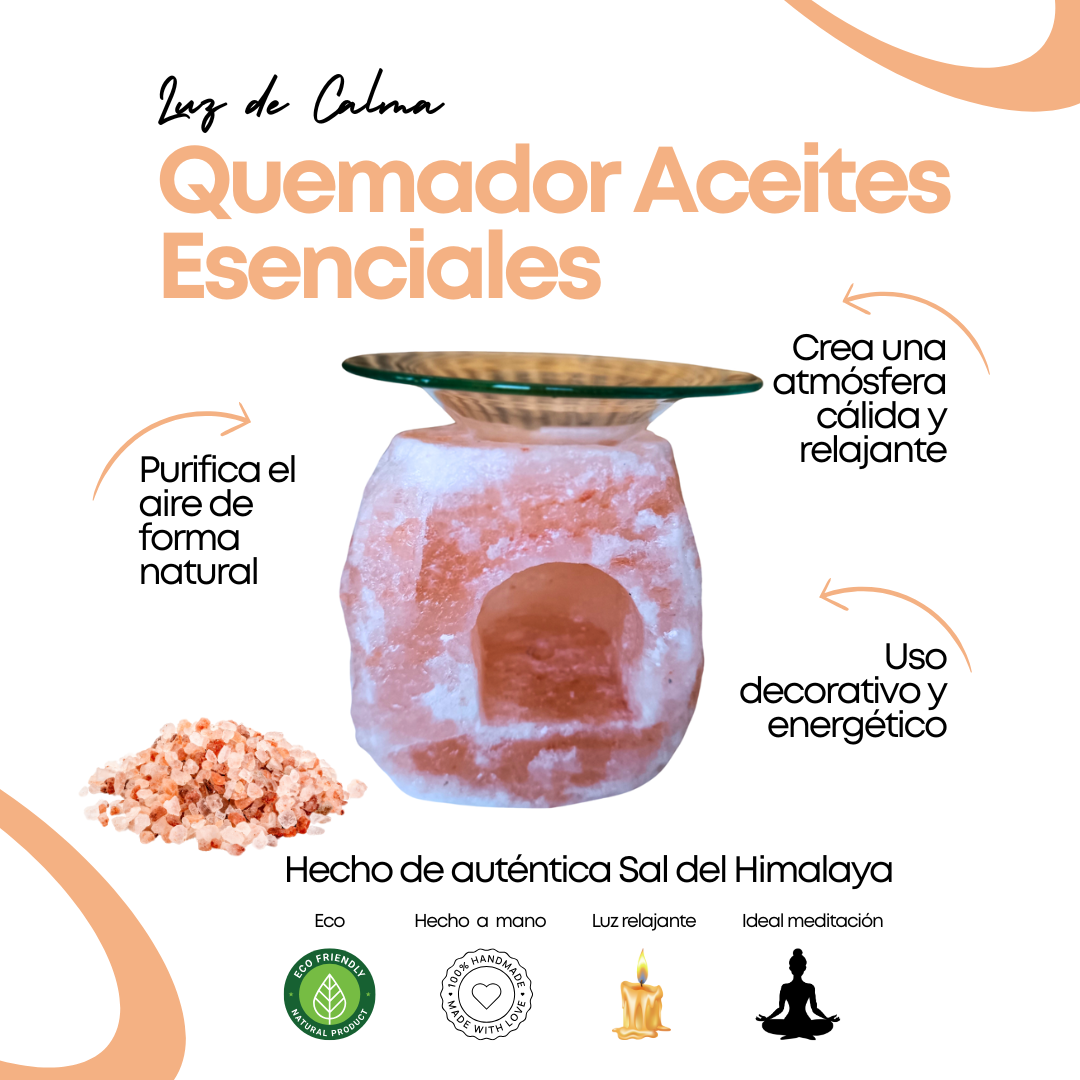 Quemador de Aceites Esenciales - Sal Rosa del Himalaya