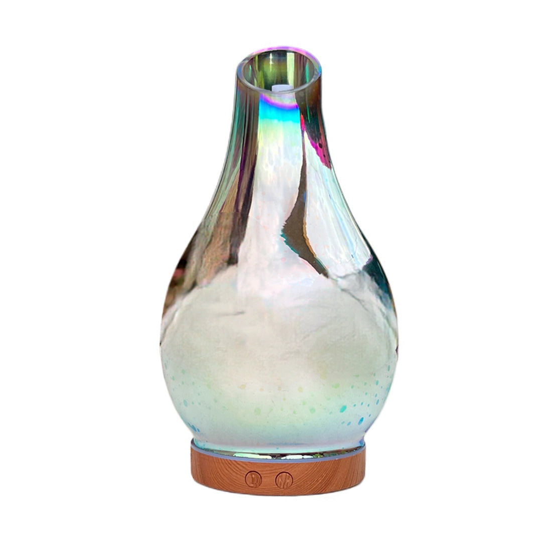 Difusor de Aromas ultrasónico IBIZA, modo apagado con efecto espejo, ideal para aromaterapia y decoración moderna.