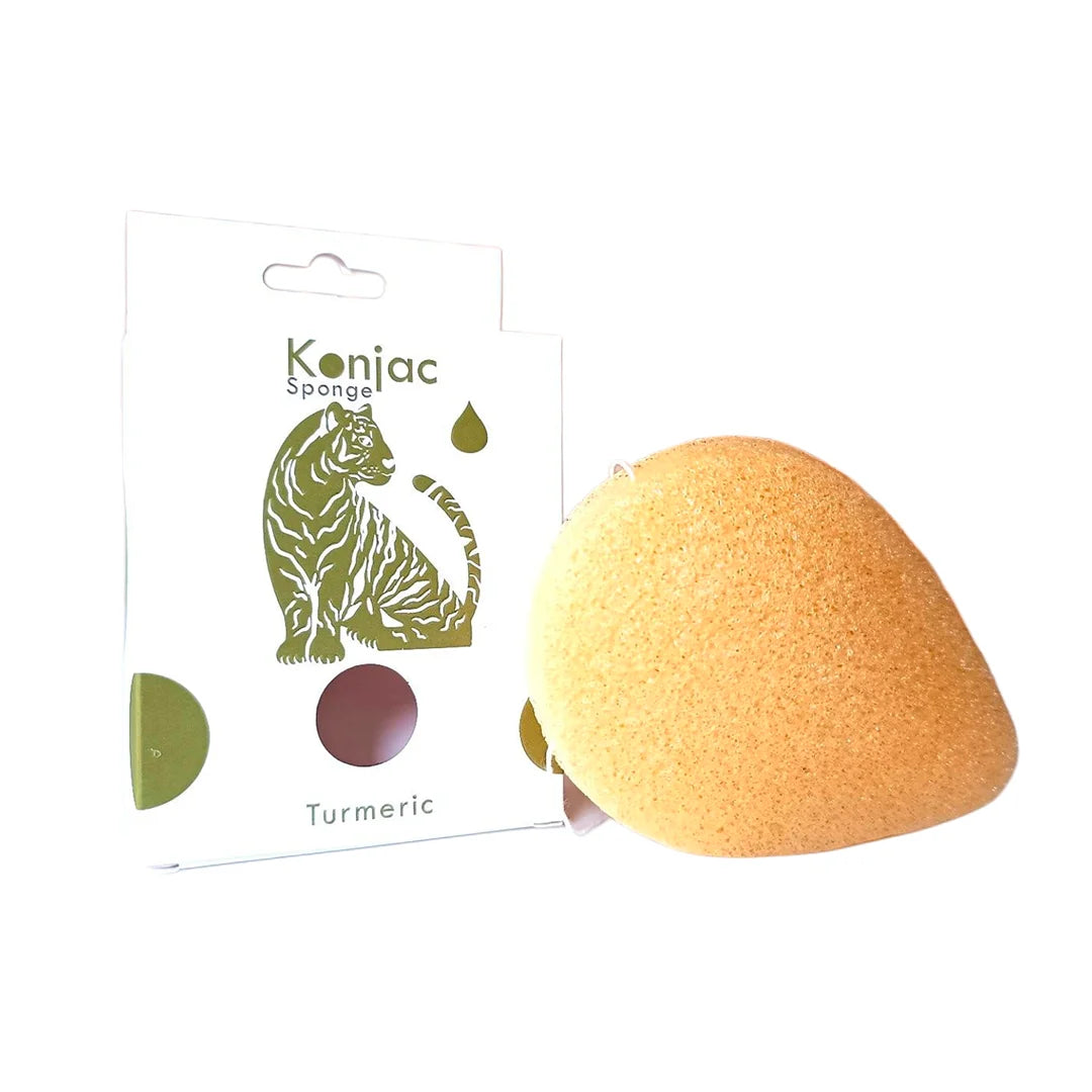 Esponja Natural Konjac Cúrcuma | Limpieza Facial Rejuvenecedora