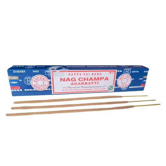 Incienso Satya Sai Baba Nag Champa Agarbatti con varillas aromáticas naturales de meditación y purificación espiritual