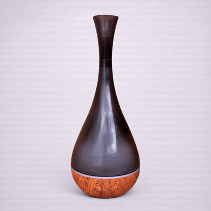 Difusor de aromas París individual con diseño moderno, acabado oscuro y base efecto madera