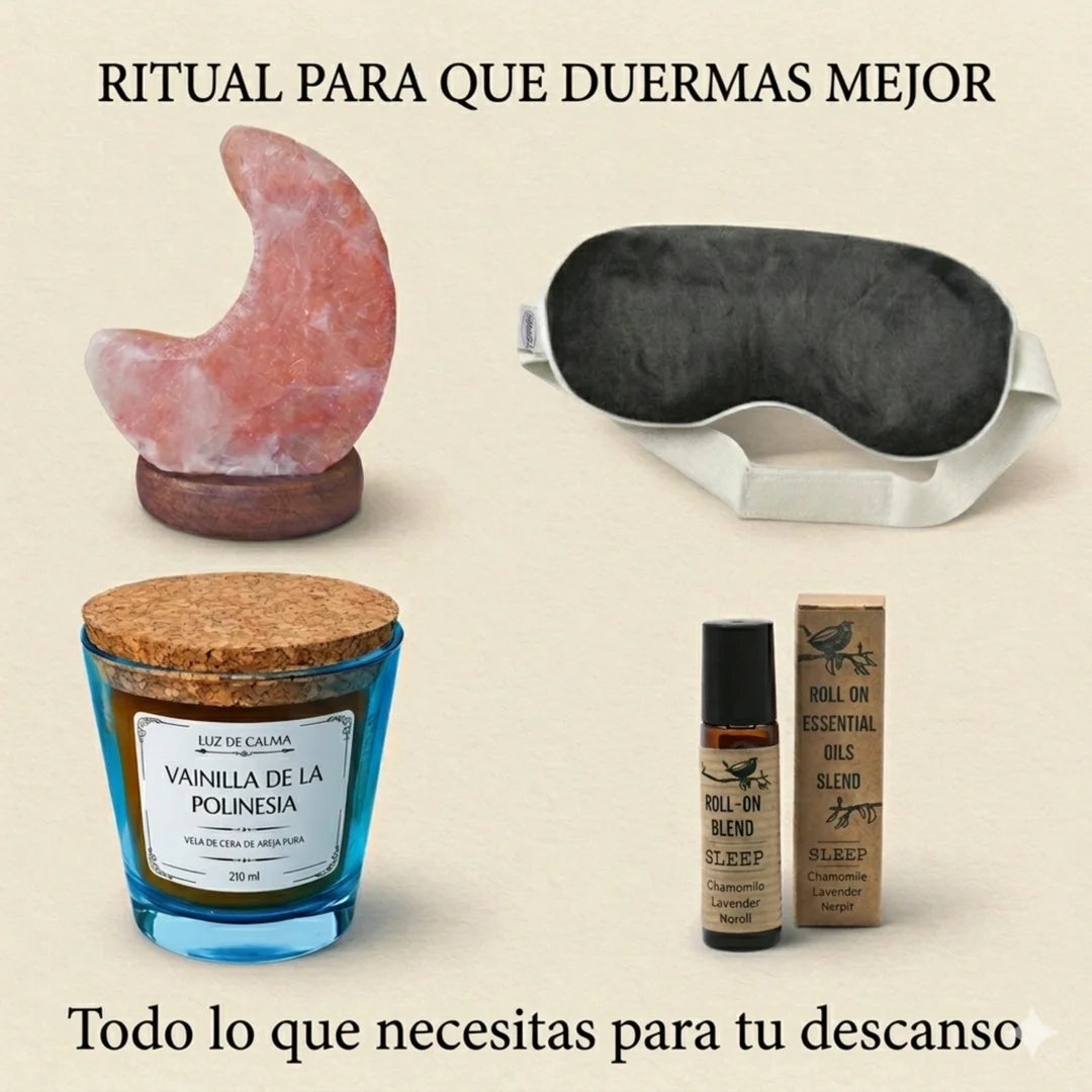 kit completo para mejorar el sueño y relajarse antes de dormir con aromaterapia y productos naturales